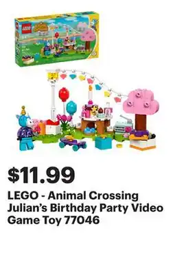 Best Buy LEGO - Animal Crossing Julian's Birthday Party Video Game Toy 77046 offer