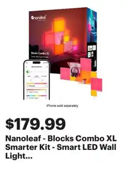 Best Buy Nanoleaf - Blocks Combo XL Smarter Kit - Smart LED Wall Light Panels - Multicolor offer