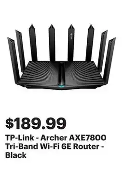 Best Buy TP-Link - Archer AXE7800 Tri-Band Wi-Fi 6E Router - Black offer