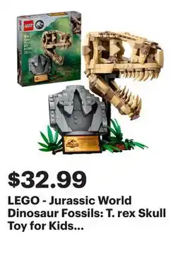 Best Buy LEGO - Jurassic World Dinosaur Fossils: T. rex Skull Toy for Kids 76964 offer
