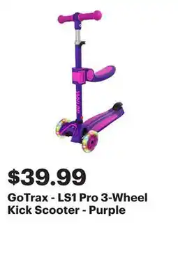 Best Buy GoTrax - LS1 Pro 3-Wheel Kick Scooter - Purple offer