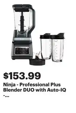 Best Buy Ninja - Professional Plus Blender DUO with Auto-IQ - Black/Stainless Steel offer
