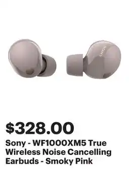 Best Buy Sony - WF1000XM5 True Wireless Noise Cancelling Earbuds - Smoky Pink offer
