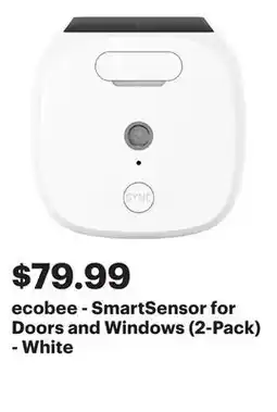 Best Buy ecobee - SmartSensor for Doors and Windows (2-Pack) - White offer