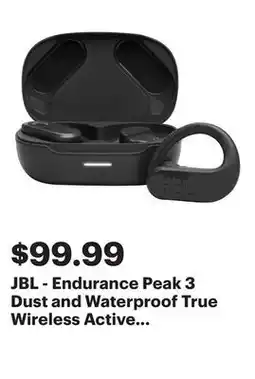 Best Buy JBL - Endurance Peak 3 Dust and Waterproof True Wireless Active Earbuds - 2023 - Black offer