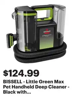 Best Buy BISSELL - Little Green Max Pet Handheld Deep Cleaner - Black with Cha Cha Lime Accents offer