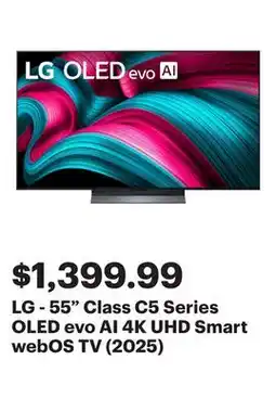 Best Buy LG - 55 Class C5 Series OLED evo AI 4K UHD Smart webOS TV (2025) offer