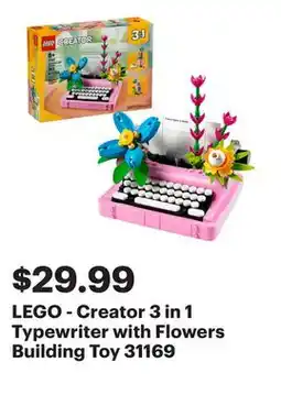 Best Buy LEGO - Creator 3 in 1 Typewriter with Flowers Building Toy 31169 offer