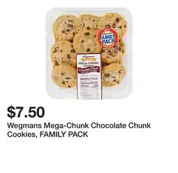 Wegmans Wegmans Mega-Chunk Chocolate Chunk Cookies, FAMILY PACK offer