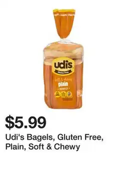 Wegmans Udi's Bagels, Gluten Free, Plain, Soft & Chewy offer
