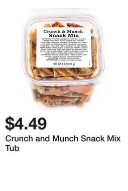 Wegmans Crunch and Munch Snack Mix Tub offer