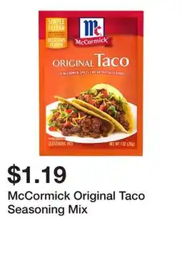 Wegmans McCormick Original Taco Seasoning Mix offer