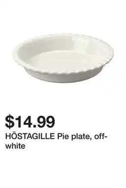 Ikea HÖSTAGILLE Pie plate, off-white offer