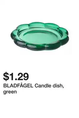 Ikea BLADFÅGEL Candle dish, green offer
