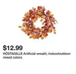 Ikea HÖSTAGILLE Artificial wreath, indoor/outdoor mixed colors offer