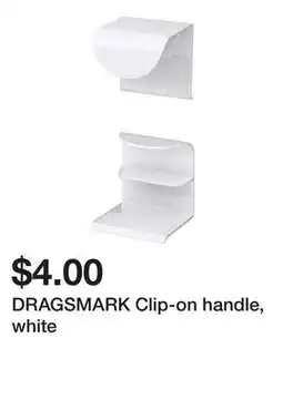 Ikea DRAGSMARK Clip-on handle, white offer