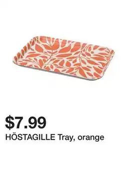 Ikea HÖSTAGILLE Tray, orange offer