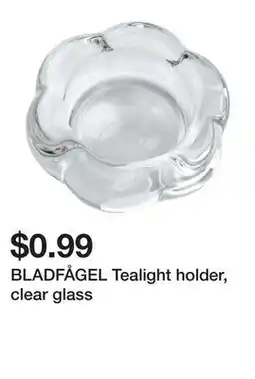 Ikea BLADFÅGEL Tealight holder, clear glass offer