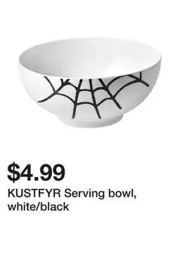 Ikea KUSTFYR Serving bowl, white/black offer