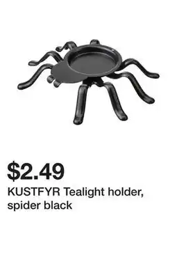 Ikea KUSTFYR Tealight holder, spider black offer