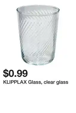 Ikea KLIPPLAX Glass, clear glass offer