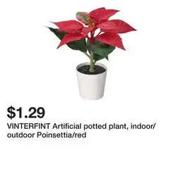 Ikea VINTERFINT Artificial potted plant, indoor/outdoor Poinsettia/red offer