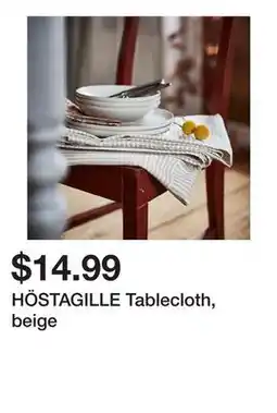 Ikea HÖSTAGILLE Tablecloth, beige offer