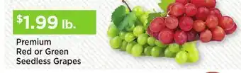 Heinen's Premium Red or Green Seedless Grapes offer