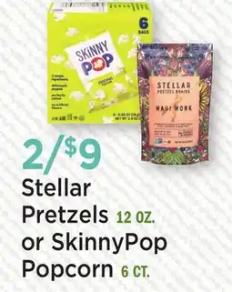 Heinen's Stellar Pretzels 12 OZ. or SkinnyPop Popcorn 6 CT offer