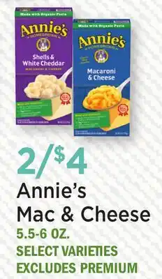 Heinen's Annie's Mac & Cheese offer