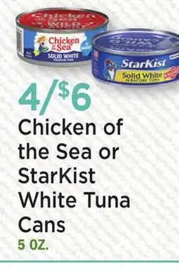 Heinen's Chicken of the Sea or StarKist White Tuna Cans offer