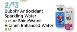 Heinen's Bubbl'r Antioxidant Sparkling Water 12 OZ. or ShineWater Vitamin Enhanced Water 16 OZ offer