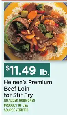 Heinen's Heinen's Premium Beef Loin for Stir Fry offer