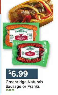 Heinen's Greenridge Naturals Sausage or Franks offer