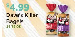 Heinen's Dave's Killer Bagels offer