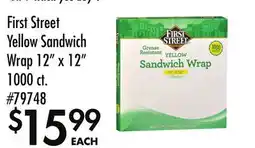 Smart & Final First Street Yellow Sandwich Wrap offer