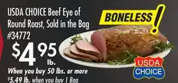 Smart & Final USDA CHOICE Beef Eye of Round Roast offer