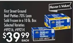 Smart & Final First Street Ground Beef Patties 70% Lean offer