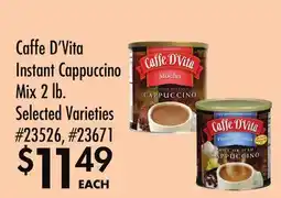 Smart & Final Caffe D'Vita Instant Cappuccino Mix offer