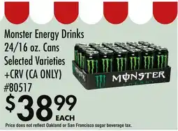 Smart & Final Monster Energy Drinks offer
