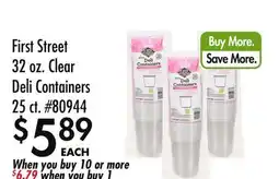 Smart & Final First Street 32 oz. Clear Deli Containers offer