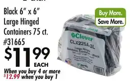 Smart & Final Black 6 x 6 Large Hinged Containers offer