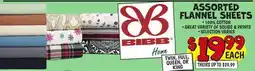Ollie's ASSORTED FLANNEL SHEETS offer