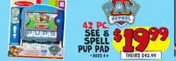 Ollie's 42 PC. SEE & SPELL PUP PAD offer