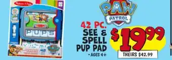 Ollie's 42 PC. SEE & SPELL PUP PAD offer
