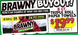 Ollie's 8 CT. TRIPLE ROLL PAPER TOWELS offer