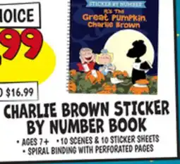Ollie's CHARLIE BROWN STICKER BY NUMBER BOOK offer