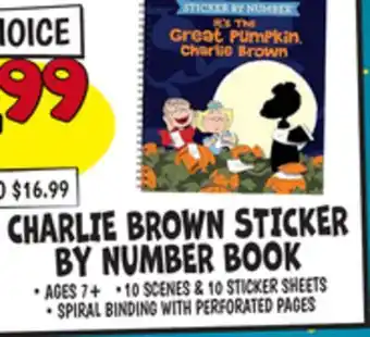 Ollie's CHARLIE BROWN STICKER BY NUMBER BOOK offer