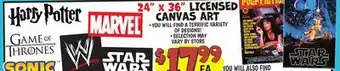 Ollie's 24 X 36 LICENSED CANVAS ART offer