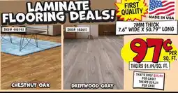 Ollie's 7MM THICK LAMINATE FLOORING offer